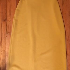 Mustard Yellow Midi Skirt